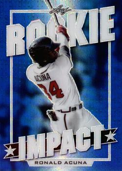 2019 Leaf Best of Sports - Rookie Impact Blue Wave #12 Ronald Acuna Front