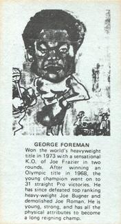 1974 Little Caesars Sports Calendar #NNO George Foreman Front