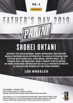 2019 Panini Father's Day #1 Shohei Ohtani Back