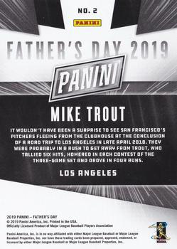 2019 Panini Father's Day #2 Mike Trout Back