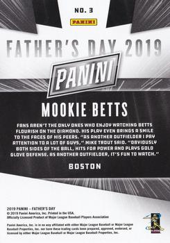 2019 Panini Father's Day #3 Mookie Betts Back