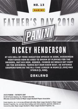 2019 Panini Father's Day #13 Rickey Henderson Back