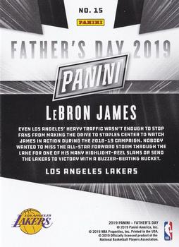 2019 Panini Father's Day #15 LeBron James Back