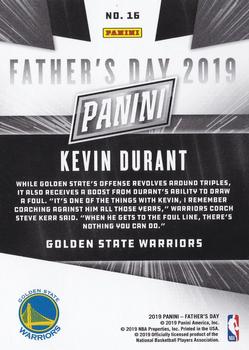 2019 Panini Father's Day #16 Kevin Durant Back