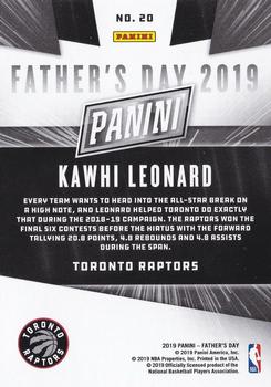 2019 Panini Father's Day #20 Kawhi Leonard Back