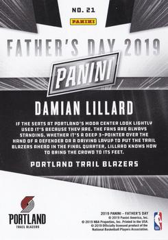 2019 Panini Father's Day #21 Damian Lillard Back
