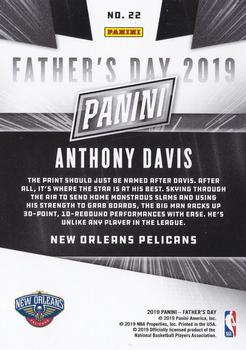 2019 Panini Father's Day #22 Anthony Davis Back