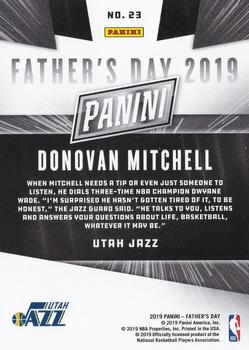 2019 Panini Father's Day #23 Donovan Mitchell Back