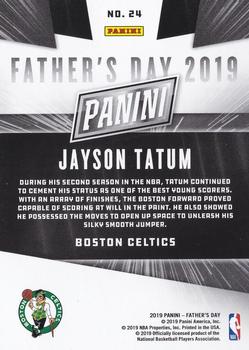2019 Panini Father's Day #24 Jayson Tatum Back