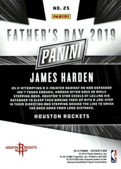 2019 Panini Father's Day #25 James Harden Back