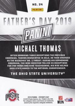 2019 Panini Father's Day #34 Michael Thomas Back