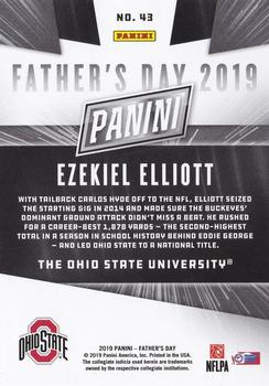 2019 Panini Father's Day #43 Ezekiel Elliott Back