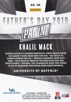 2019 Panini Father's Day #46 Khalil Mack Back