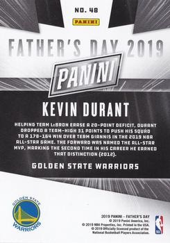 2019 Panini Father's Day #48 Kevin Durant Back