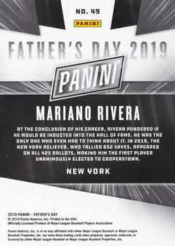 2019 Panini Father's Day #49 Mariano Rivera Back