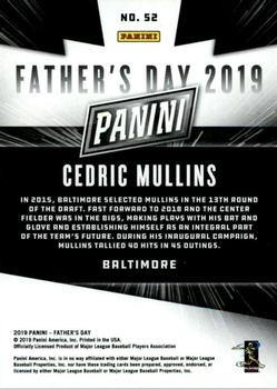 2019 Panini Father's Day #52 Cedric Mullins Back