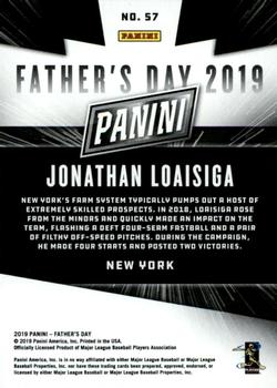 2019 Panini Father's Day #57 Jonathan Loaisiga Back