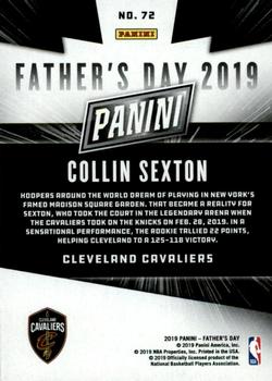 2019 Panini Father's Day #72 Collin Sexton Back