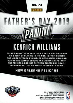 2019 Panini Father's Day #73 Kenrich Williams Back