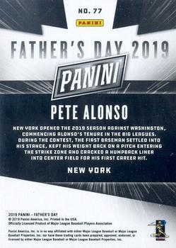 2019 Panini Father's Day #77 Pete Alonso Back