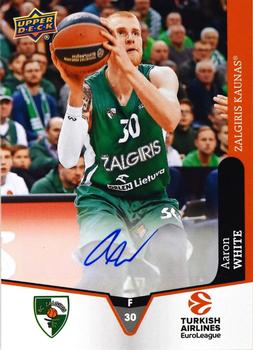 2019 Upper Deck Goodwin Champions - Turkish Airlines EuroLeague Autographs #A-AW Aaron White Front