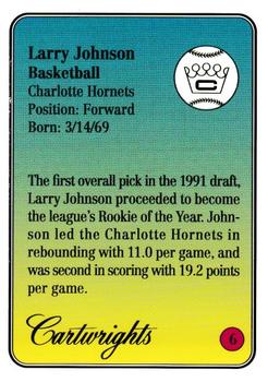 1993 Cartwrights Players Choice #6 Larry Johnson Back
