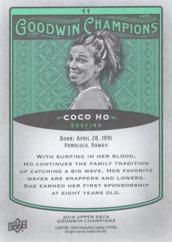 2019 Upper Deck Goodwin Champions - Turquoise #11 Coco Ho Back