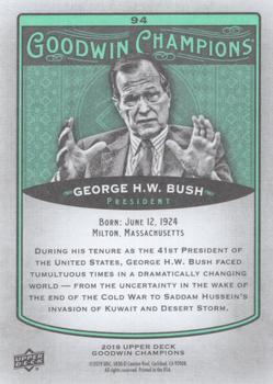 2019 Upper Deck Goodwin Champions - Turquoise #94 George H.W. Bush Back