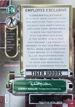 2013 Upper Deck Employee Exclusive Precious Metal Gems #E-TW Tiger Woods Back