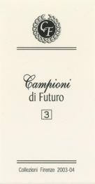 2003-04 Firenze Campioni di Futuro (Future Stars) #3 Tim Howard Back