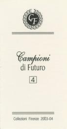 2003-04 Firenze Campioni di Futuro (Future Stars) #4 Carmelo Anthony Back