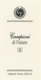 2003-04 Firenze Campioni di Futuro (Future Stars) #9 DaMarcus Beasley Back