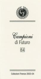 2003-04 Firenze Campioni di Futuro (Future Stars) #64 Abby Wambach Back