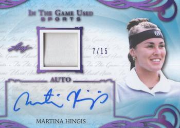 2019 Leaf In the Game Used - Purple #UA-MH1 Martina Hingis Front