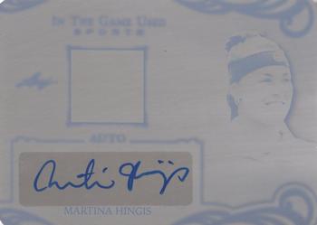 2019 Leaf In the Game Used - Printing Plates - Black #UA-MH1 Martina Hingis Front