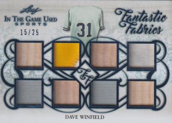 2019 Leaf In the Game Used - Fantastic Fabrics 8 Relics #FF-05 Dave Winfield Front