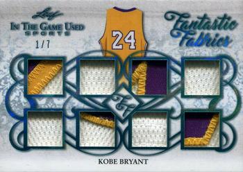 2019 Leaf In the Game Used - Fantastic Fabrics 8 Relics Platinum Blue #FF-14 Kobe Bryant Front