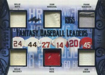 2019 Leaf In the Game Used - Fantasy Baseball Leaders 6 Relics #FBL-05 Willie Mays / Willie McCovey / Juan Marichal / Pete Rose / Frank Robinson / Bob Gibson Front