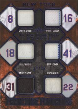 2019 Leaf In the Game Used - Franchise Favorites 6 Relics #FRF-07 Gary Carter / Dwight Gooden / Darryl Strawberry / Tom Seaver / Mike Piazza / Ray Knight Front