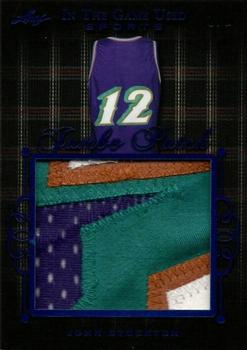 2019 Leaf In the Game Used - Jumbo Patch Relics #JP-JS John Stockton Front