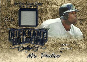 2019 Leaf In the Game Used - The Nickname Hall of Fame Relics #NHF-TG1 Tony Gwynn Front