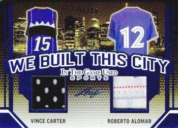 2019 Leaf In the Game Used - We Built This City Dual Relics #WBTC-11 Vince Carter / Roberto Alomar Front