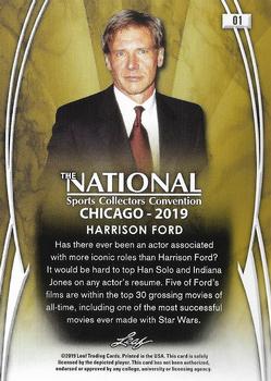 2019 Leaf The National VIP #01 Harrison Ford Back