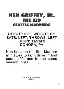 1993-95 Sports Stars USA (unlicensed) #97 Ken Griffey Jr. Back