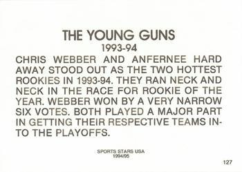 1993-95 Sports Stars USA (unlicensed) #127 Chris Webber / Anfernee Hardaway Back