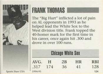 1993-95 Sports Stars USA (unlicensed) #124 Frank Thomas Back