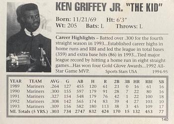 1993-95 Sports Stars USA (unlicensed) #140 Ken Griffey Jr. Back