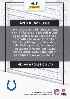 2019 Panini The National #11 Andrew Luck Back