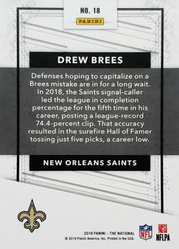 2019 Panini The National #18 Drew Brees Back