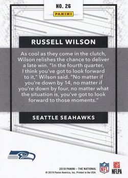 2019 Panini The National #26 Russell Wilson Back